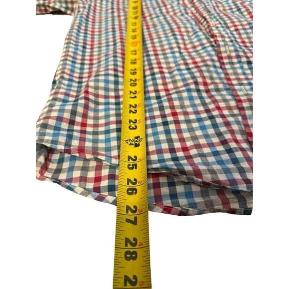 Vineyard Vines Men's Slim fit Button up Murray Shirt in Blue Red check Sz Medium - Picture 6 of 7
